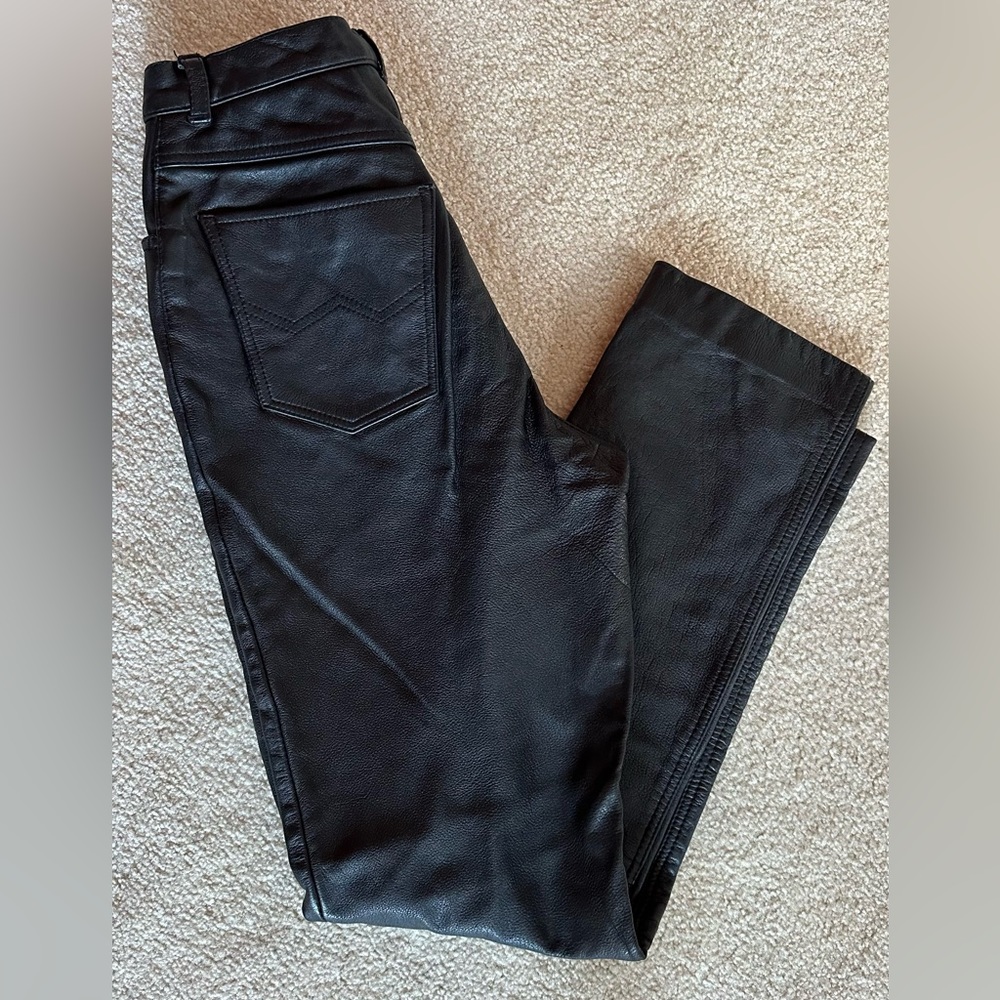 Leather pants, black
